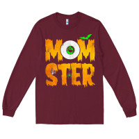 Burgundy womens momster tshirt halloween scary costume mom t shirt Long Sleeve Tee - maiPhamDesign