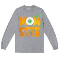 Heather Grey womens momster tshirt halloween scary costume mom t shirt Long Sleeve Tee - maiPhamDesign