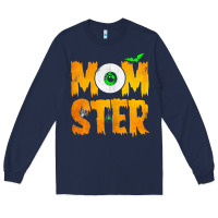 Navy womens momster tshirt halloween scary costume mom t shirt Long Sleeve Tee - maiPhamDesign