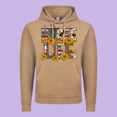 Western Nurse Life Vintage Hoodie Designed By Fadigitalartstudio