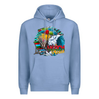 Colony Blue beach please Premium Hoodie - CowhideDigitalArt