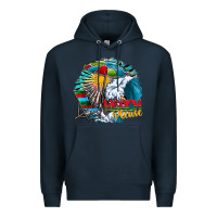 Navy beach please Premium Hoodie - CowhideDigitalArt