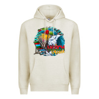 Oatmeal Heather beach please Premium Hoodie - CowhideDigitalArt
