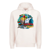 Pale Pink beach please Premium Hoodie - CowhideDigitalArt