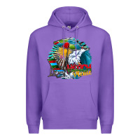 Purple beach please Premium Hoodie - CowhideDigitalArt