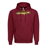 Burgundy arizona apache trout fish Zipper Hoodie - BarkalooDesign