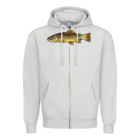 Dove Grey arizona apache trout fish Zipper Hoodie - BarkalooDesign