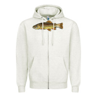 Oatmeal Heather arizona apache trout fish Zipper Hoodie - BarkalooDesign