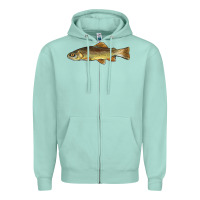 Seafoam arizona apache trout fish Zipper Hoodie - BarkalooDesign