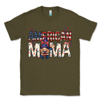 Army Green American mama with gnome Mother's Day Classic Tee - HowdyJamesFarm