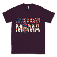Plum American mama with gnome Mother's Day Classic Tee - HowdyJamesFarm