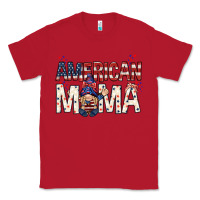 Red American mama with gnome Mother's Day Classic Tee - HowdyJamesFarm