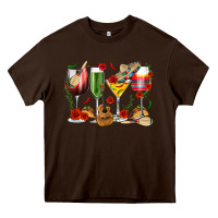 Chocolate Brown Mexico Wine Glasses Heavy Core Tee - texasbilliewilder