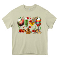 Mossy Mexico Wine Glasses Heavy Core Tee - texasbilliewilder