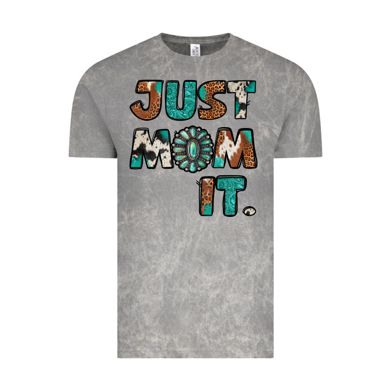 Just Mom It Cowhide Turquoise Vintage Tee by Jasminsmagicworld | Teevron