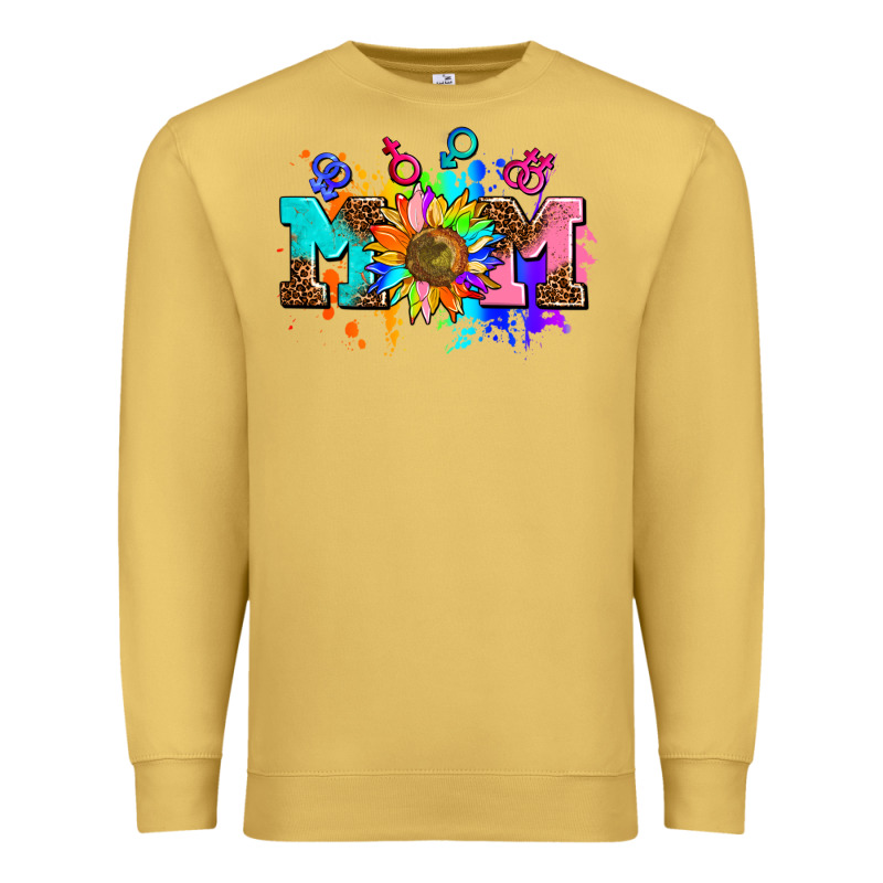 Pride Lesbian Gay Mom Sunflower Premium Sweatshirt by AdoDesignShop | Teevron