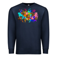 Navy pride lesbian gay mom sunflower Premium Sweatshirt - AdoDesignShop