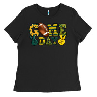 Black Game day yellow and green team color Ladies Tee - HowdyJamesFarm