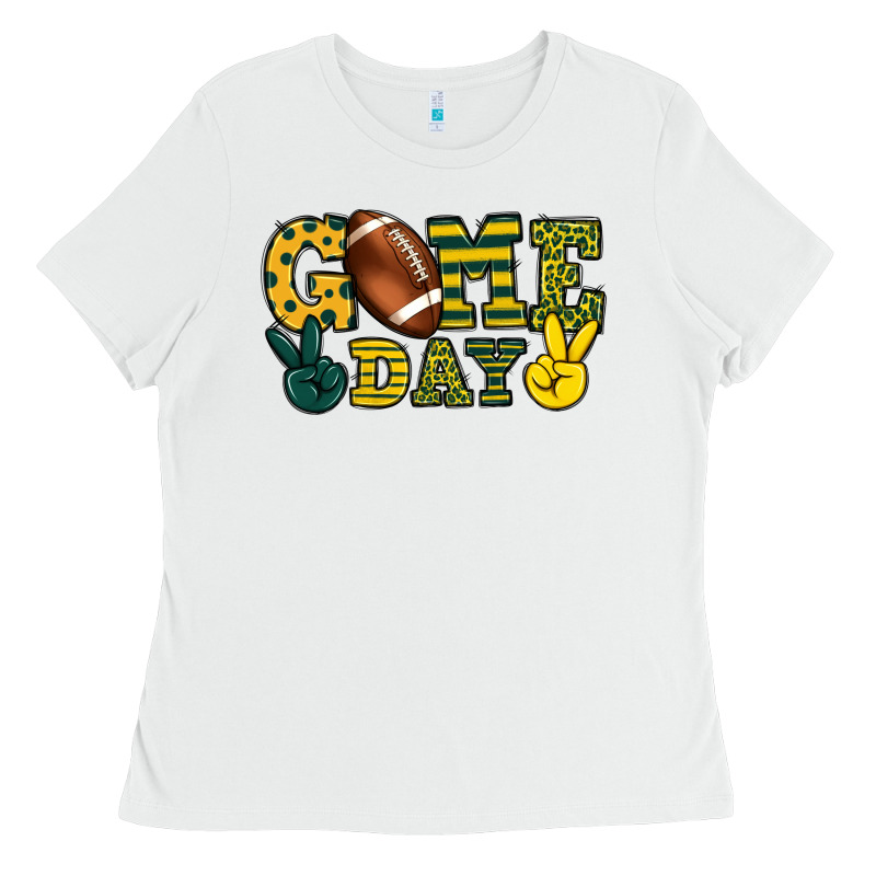 Game Day Yellow And Green Team Color Ladies Tee by HowdyJamesFarm | Teevron