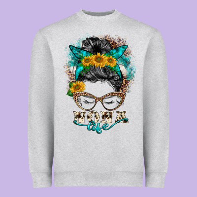 Nona Life Messy Bun Heavyweight Sweatshirt Designed By Barkaloodesign