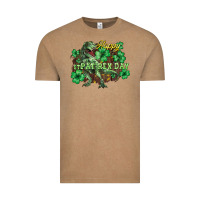 Vintage Coffee Happy St. Patrick's Day T-Rex Vintage Tee - HowdyJamesFarm
