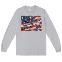 Moon Dust Leopard glitter American flag Long Sleeve Tee - FaDigitalArtStudio