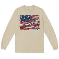 Mushroom Leopard glitter American flag Long Sleeve Tee - FaDigitalArtStudio