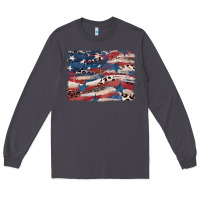 Smoke Leopard glitter American flag Long Sleeve Tee - FaDigitalArtStudio