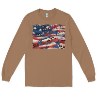 Toasted Coconut Leopard glitter American flag Long Sleeve Tee - FaDigitalArtStudio