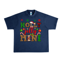 Navy holly jolly mini Urban Heavy Tee - OliviaCreatesArt