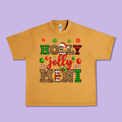 Holly Jolly Mini Urban Heavy Tee Designed By Oliviacreatesart