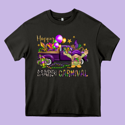 Happy Mardi Carnival With Truck Heavy Core Tee Designed By Nancycooperartshop