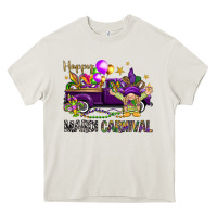 Cream Happy Mardi Carnival with truck Heavy Core Tee - NancyCooperArtShop