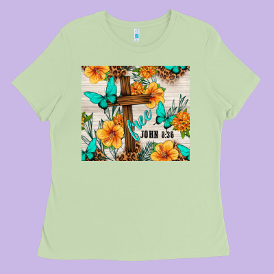 Christian Free John 8 36 Ladies Tee Designed By Tumblerdesignbyshophia
