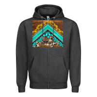 Charcoal Heather western  sunflower turquise gemstone  tumbler Zipper Hoodie - BarkalooDesign
