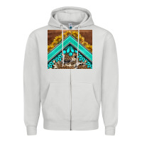 Dove Grey western  sunflower turquise gemstone  tumbler Zipper Hoodie - BarkalooDesign