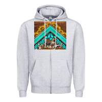 Heather Grey western  sunflower turquise gemstone  tumbler Zipper Hoodie - BarkalooDesign