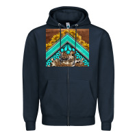 Navy western  sunflower turquise gemstone  tumbler Zipper Hoodie - BarkalooDesign