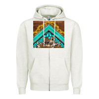 Oatmeal Heather western  sunflower turquise gemstone  tumbler Zipper Hoodie - BarkalooDesign