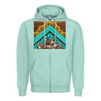 Seafoam western  sunflower turquise gemstone  tumbler Zipper Hoodie - BarkalooDesign