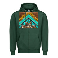 Sports Green western  sunflower turquise gemstone  tumbler Zipper Hoodie - BarkalooDesign