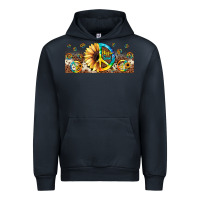 Navy hippie soul leopard sunflower Urban Hoodie - JahusDesignShop