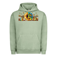 Pigment Oil Green hippie soul leopard sunflower Urban Hoodie - JahusDesignShop