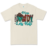 Bone Western More Howdy Less Hate Cowboy Hat Gemstone Premium Tee - HowdyJamesFarm
