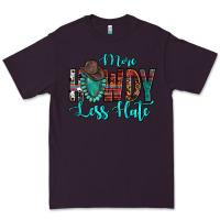 Plum Western More Howdy Less Hate Cowboy Hat Gemstone Premium Tee - HowdyJamesFarm