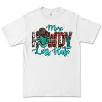 White Western More Howdy Less Hate Cowboy Hat Gemstone Premium Tee - HowdyJamesFarm