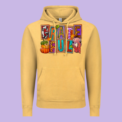 Grateful Thanksgiving Vintage Hoodie Designed By Fadigitalartstudio