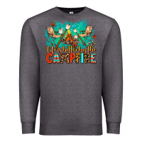 Charcoal Heather life is better by the campfire Premium Sweatshirt - AdoDesignShop