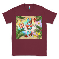 Burgundy summer mom Classic Tee - TumblerDesignByShophia
