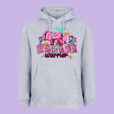 Breast Cancer Warrior Heavyweight Hoodie Designed By Adodesignshop